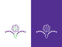 Fresh lavender flower logo vector flat design