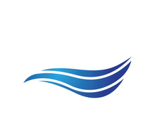 Wave beach vector illustration design logo