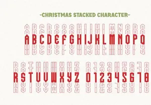 Christmas Stacked - Vintage Display Font