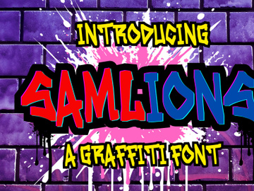 Samlions - A Graffiti Font preview picture