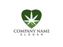 Canabis leaf vector illustration icon