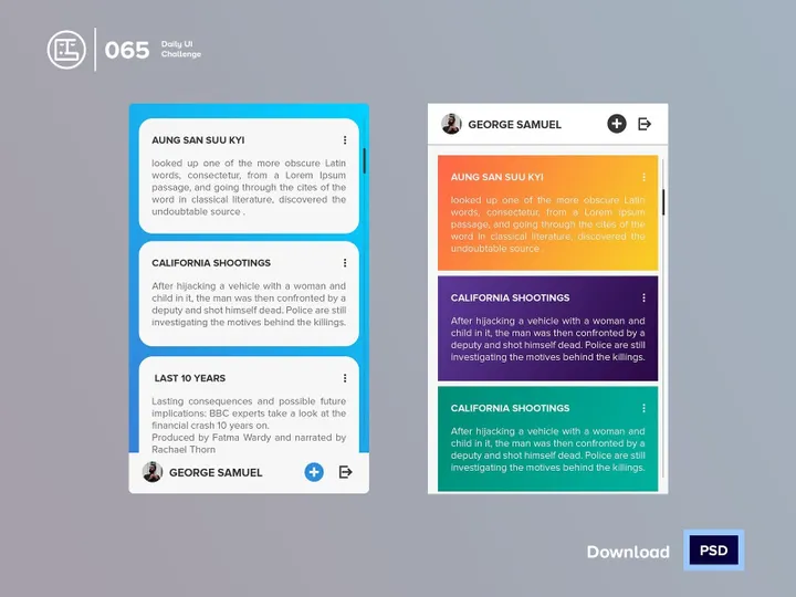 Notes Widget | Daily UI challenge - 065/100