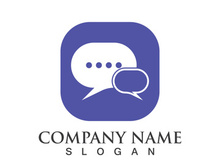 Speech bubble icon logo template vector illustration