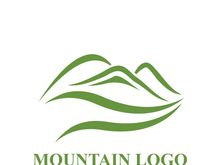 Mountain icon logo template vector illustration design