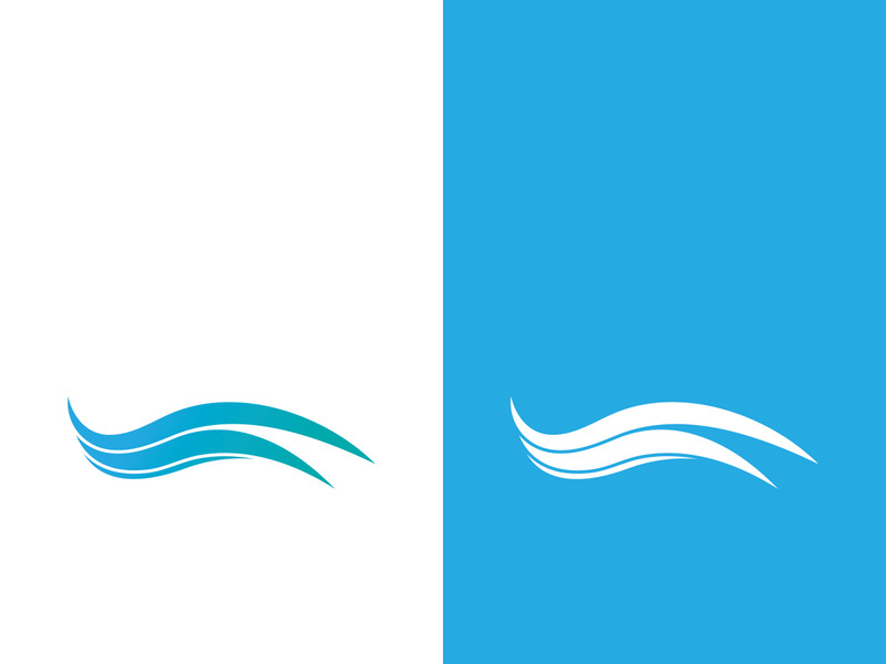 Wave beach vector illustration design logo