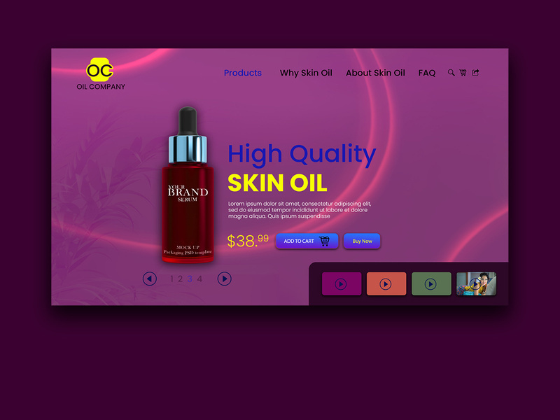Skin Oil Landing Page
