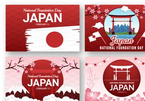 16 Japan National Foundation Day Illustration