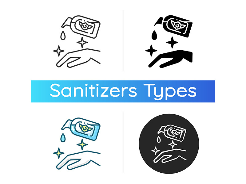 Moisturizing hand sanitizer icon