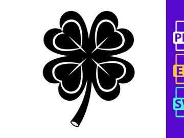 Four Leaf Clover Luck Icon preview picture