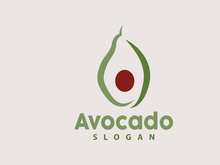 Avocado Logo, Fresh Fruit Vector Symbol Icon Design