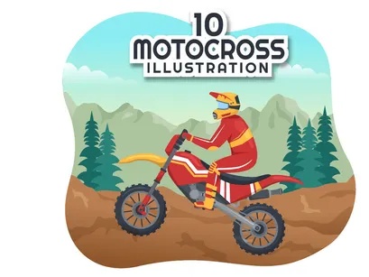 10 Motocross Sport Illustration