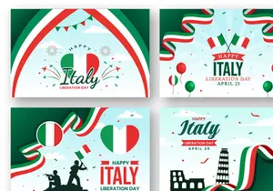 12 Happy Italy Liberation Day Illustration