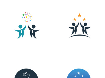 People star logo design to achieve a success or dream. preview picture