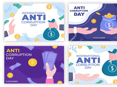 20 Anti Corruption Day Flat Design Illustration