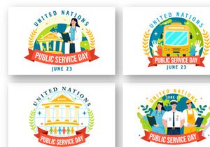 12 United Nations Public Service Day Illustration