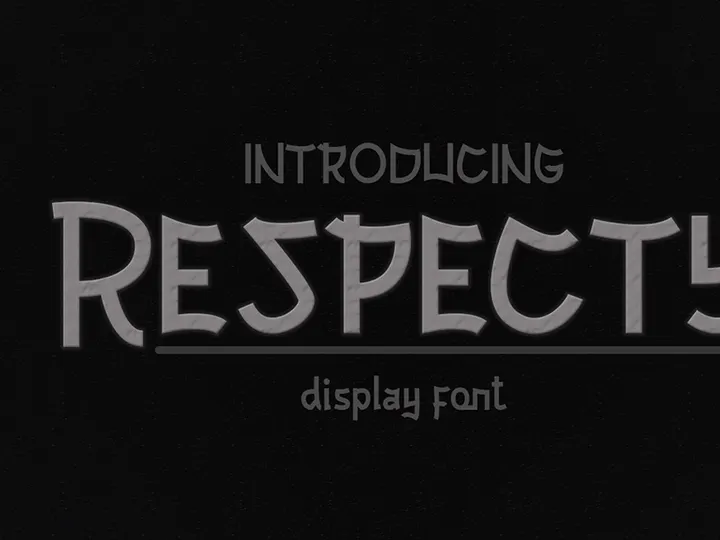 Respecty Display Font Demo