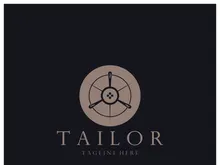 tailor logo icon illustration template combination of buttons for clothes, thread and sewing machine, for clothing product design, convection companies, fashion in vector form