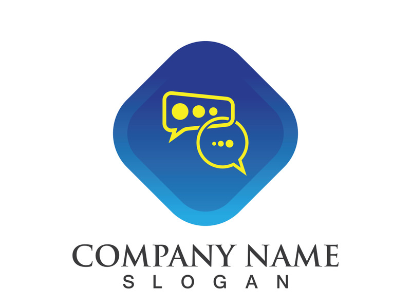 message bubble logo and symbol speech icon illustration