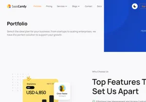 SaaSCandy Free Nextjs Website Template