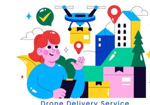 10 Drone Delivery Service Illustration