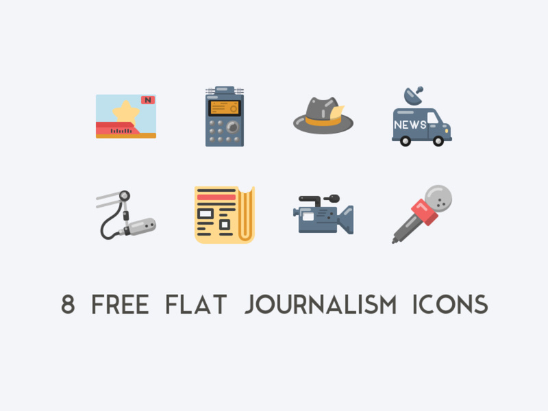 Flat Journalism Icons