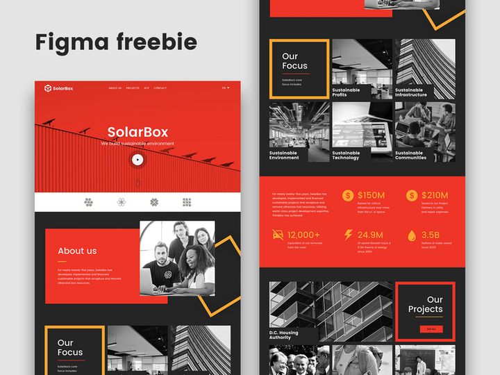 SolarBox Landing Page - Figma Freebie