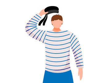Sailor flat vector illustration preview picture