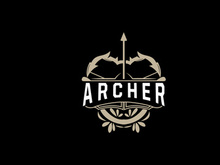 Archer Logo, Archery Arrow Vector, Elegant Simple Minimalist Design