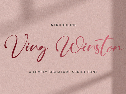 Ving Winston - Signature Font