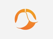 Fresh mango fruit vector illustration logo icon