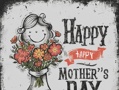 Happy Mother Day Vector Illustration