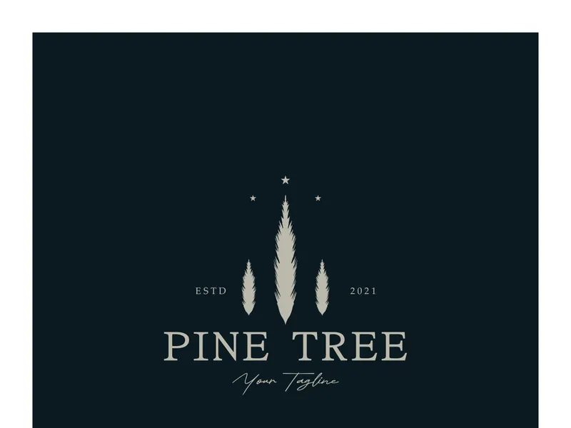 simple pine or fir tree logo,evergreen.for pine forest,adventurers,camping,nature,badges and business.vector