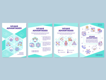 UCAAS advantages mint green brochure template preview picture
