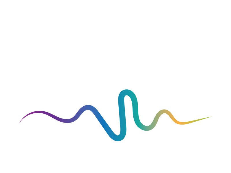 Sound waves vector illustration design template