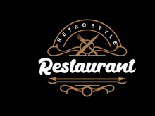 Restaurant Logo, Vintage Retro Business Typography Design