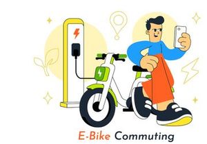10 E Bike Commuting Illustration