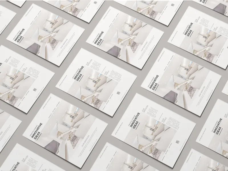 Letter Size PSD Flyer Mockup Design For Branding