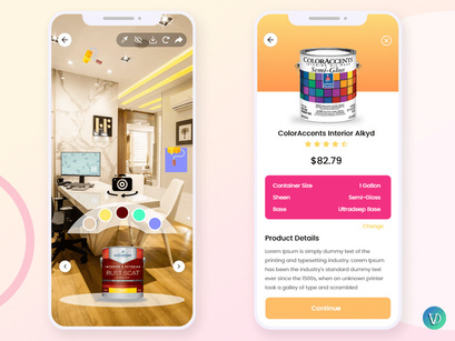 Paint and Coating Solution Service Booking Mobile App UI Kit