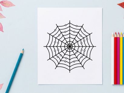 Geometric spider web design with intricate line patterns. Minimalist black and white vector illustration for modern decor.