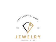 Jewelry Logo Template Design, diamond shop, accessories fashion Design, simple icon