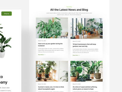 Plant - Plant Web App Landing Page Design 2