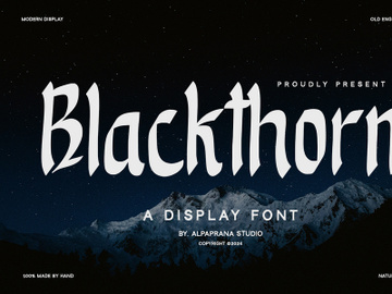 Blackthorn - Display Font preview picture