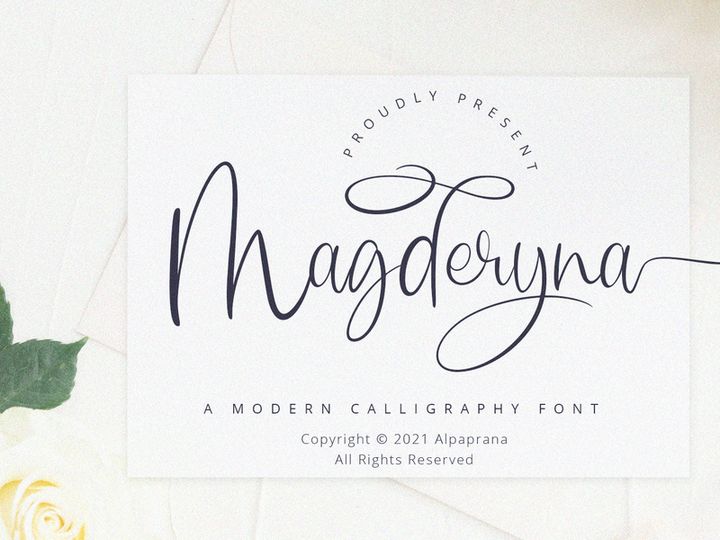 Magderyna - Modern Calligraphy Font preview picture