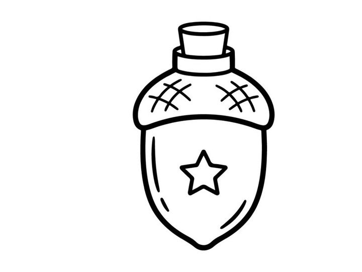 Halloween perfume bottle with star and stitches design. Spooky cosmetic container for gothic beauty and witchy skincare products.
