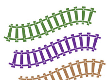 Train way icon vector for designer