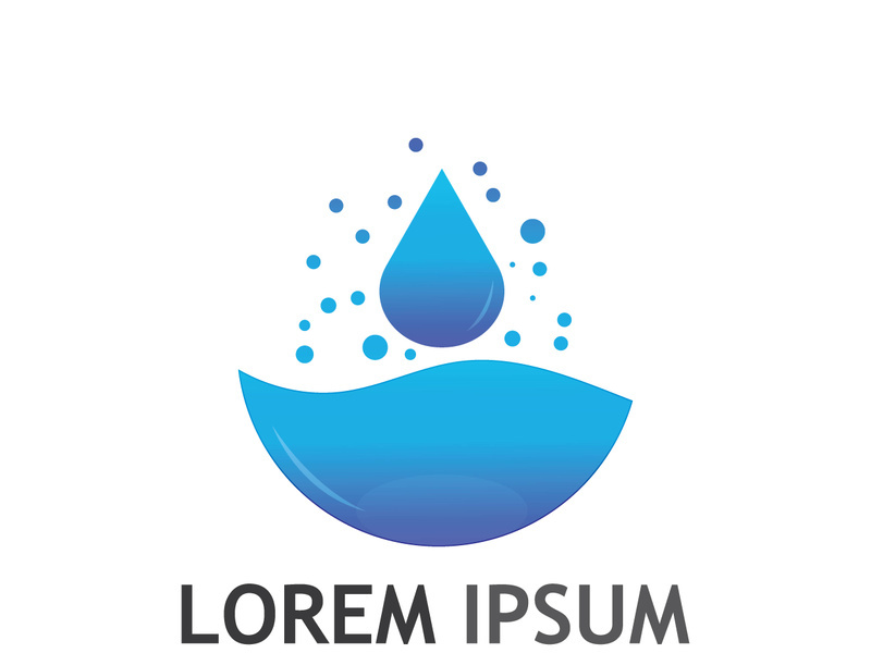 Modern colorful water drop logo design.