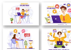 13 Productivity Tips and Trick Illustration