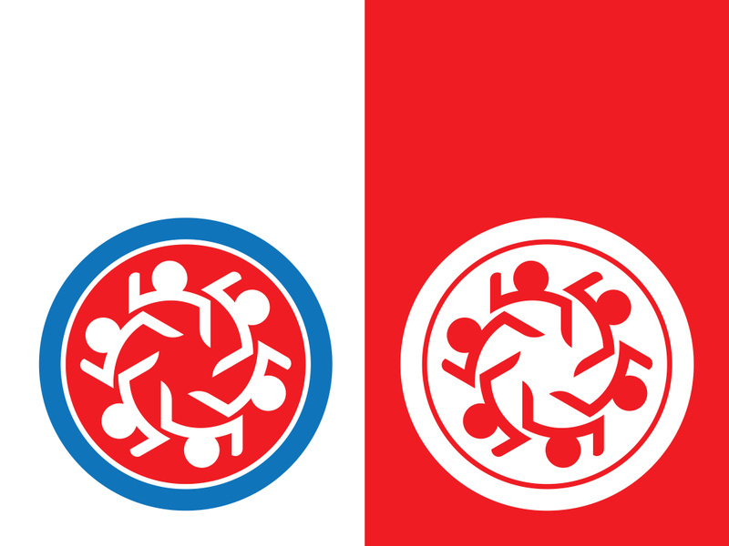 Community, network and social icon design template