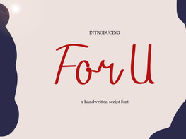 For U - Handwritten Font preview picture