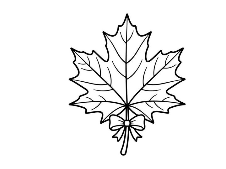 Elegant maple leaf illustration for nature and seasonal designs. Artistic botanical drawing for eco-friendly projects and autumn themes.